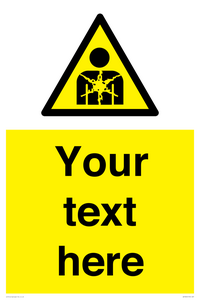 Custom Warning substance or mixture presenting a health hazard